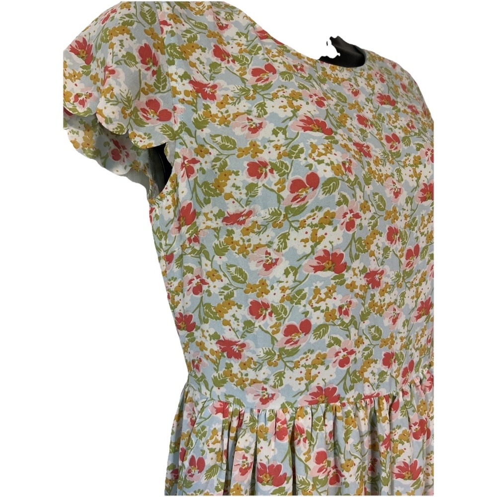 Matilda Jane Women's Size 2 Poppy Field Dress Hello Lovely Floral Scalloped Edge - Picture 3 of 7